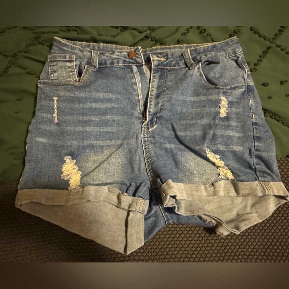 Denim Distressed Women Shorts